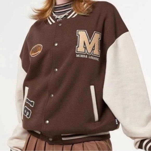 MINGA LONDON alexis varsity bomber jacket - Picture 1 of 4